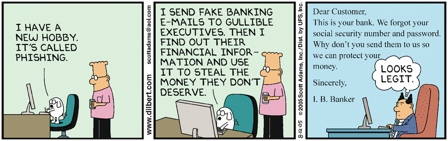 Dilbert Phishing Cartoon